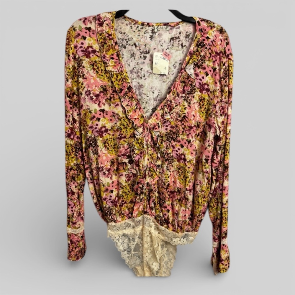 Free People Intimately FP New heat wave spring combo bodysuit Medium bohemian